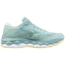 Mizuno Wave Sky 7 Women's Running Shoes, Eggshell Blue/White/Sunshine 